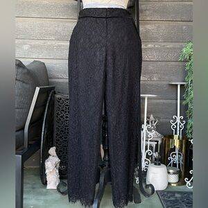 Vineyard Vines Floral Lace Cocktail Black Pants Size 6 NEW